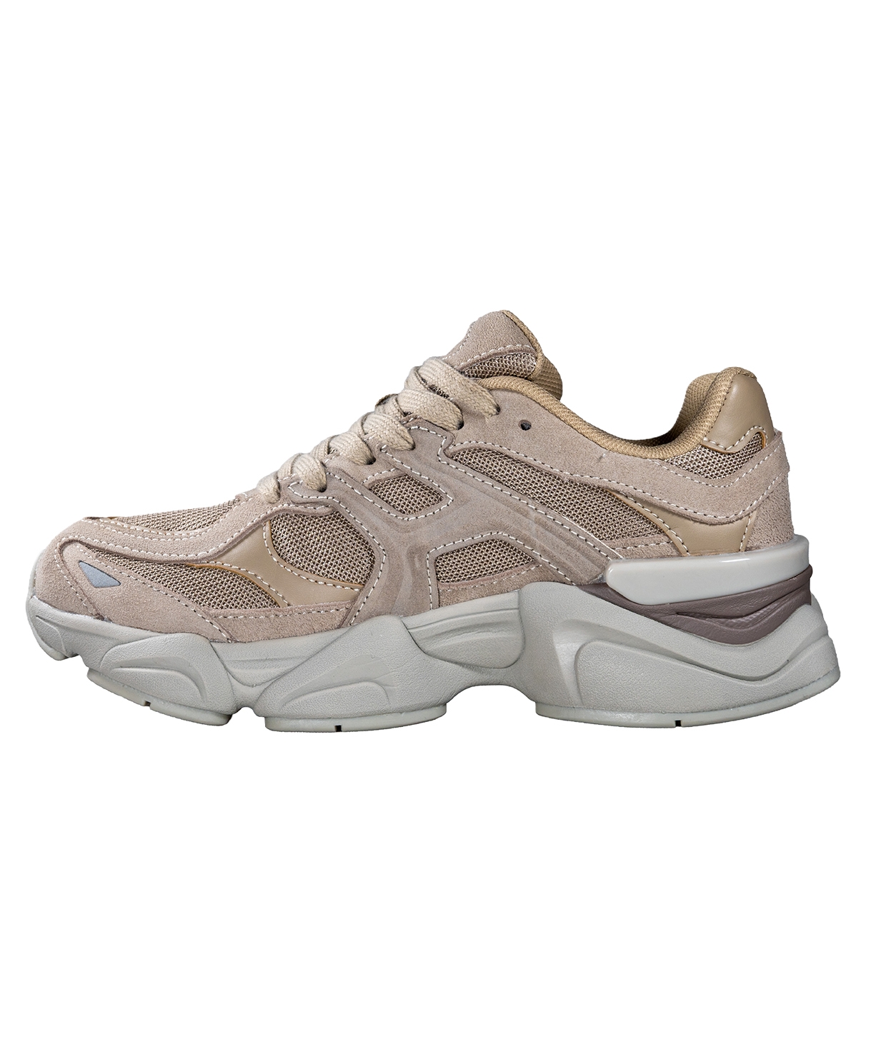 KADIN ENJEKSİYON TABAN TEKSTİL BAĞCIKLI SPOR SNEAKER VİZON