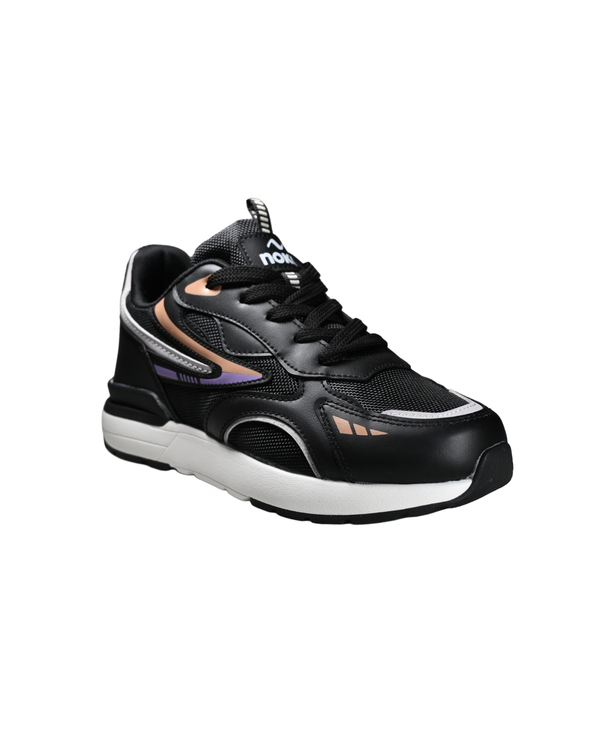 KADIN NEFES ALABİLİR PANEL DETAY TEKSTİL BAĞCIKLI SPOR SNEAKER SİYAH