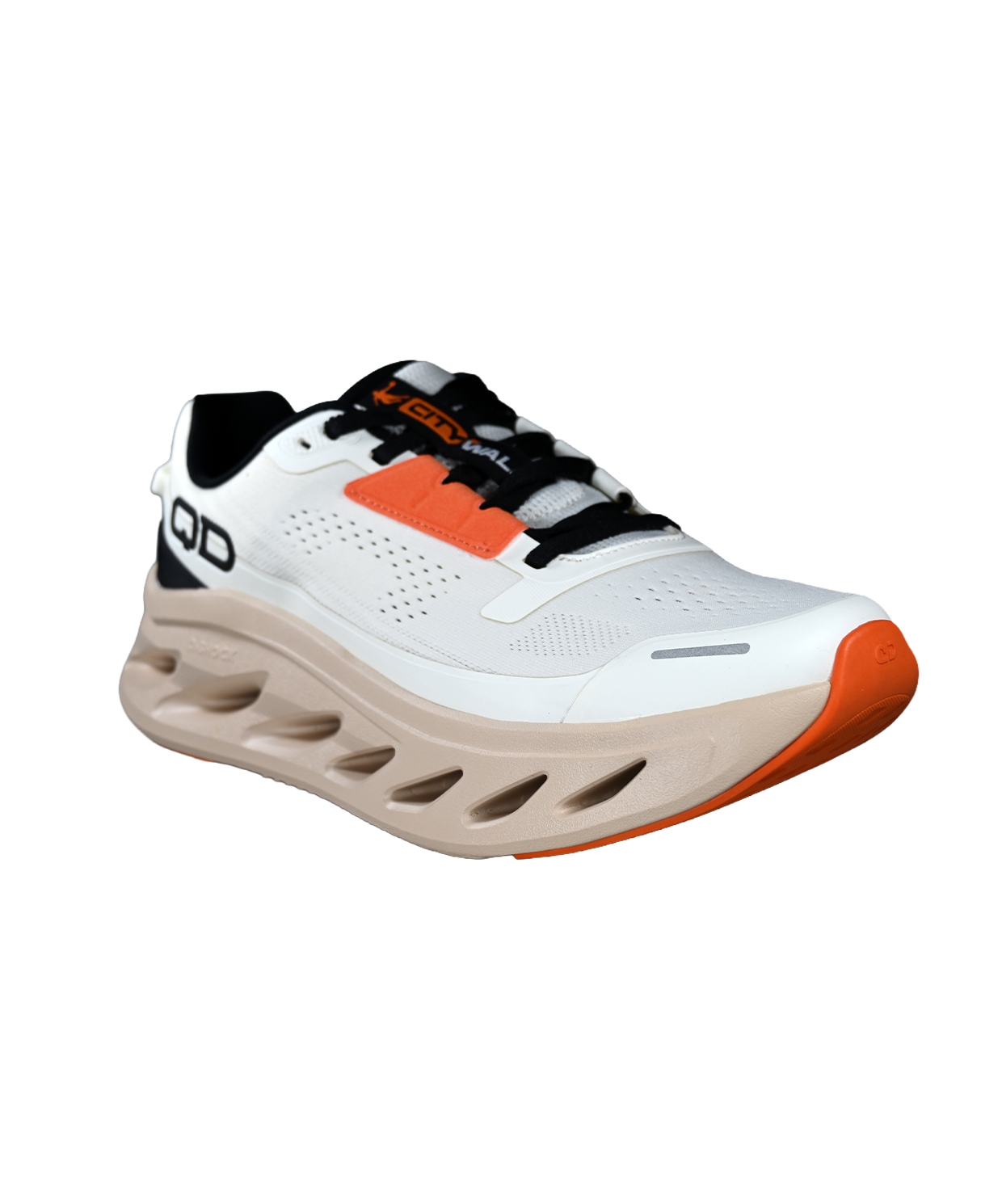 ERKEK ULTRA HAFİF DARBE EMİCİ KALIN TABAN SPOR SNEAKER BEYAZ - KREM