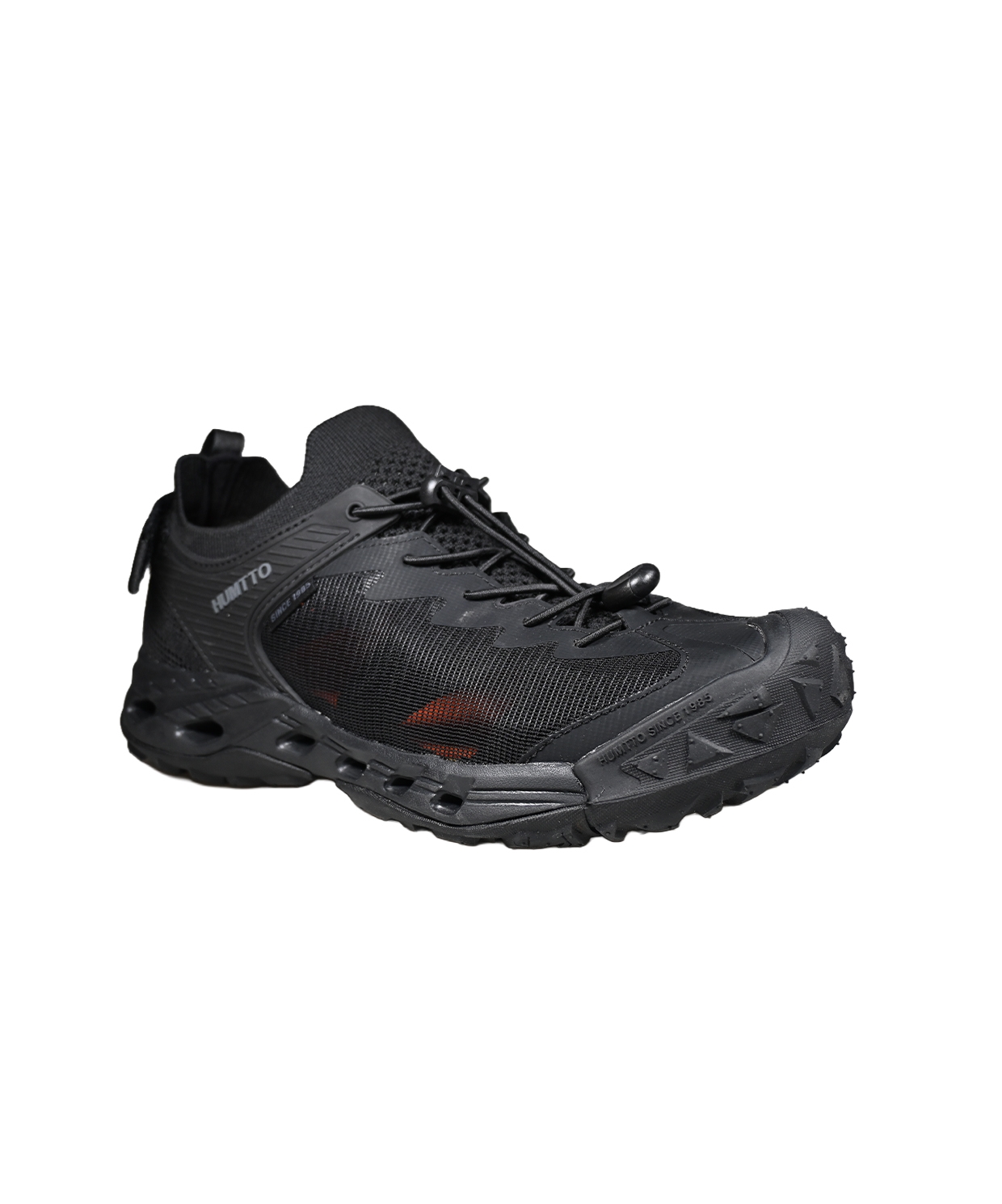 ERKEK OUTDOOR HIZLI BAĞCIK KAYMAZ DARBE EMİCİLİ SPOR AYAKKABI SİYAH - görsel 2