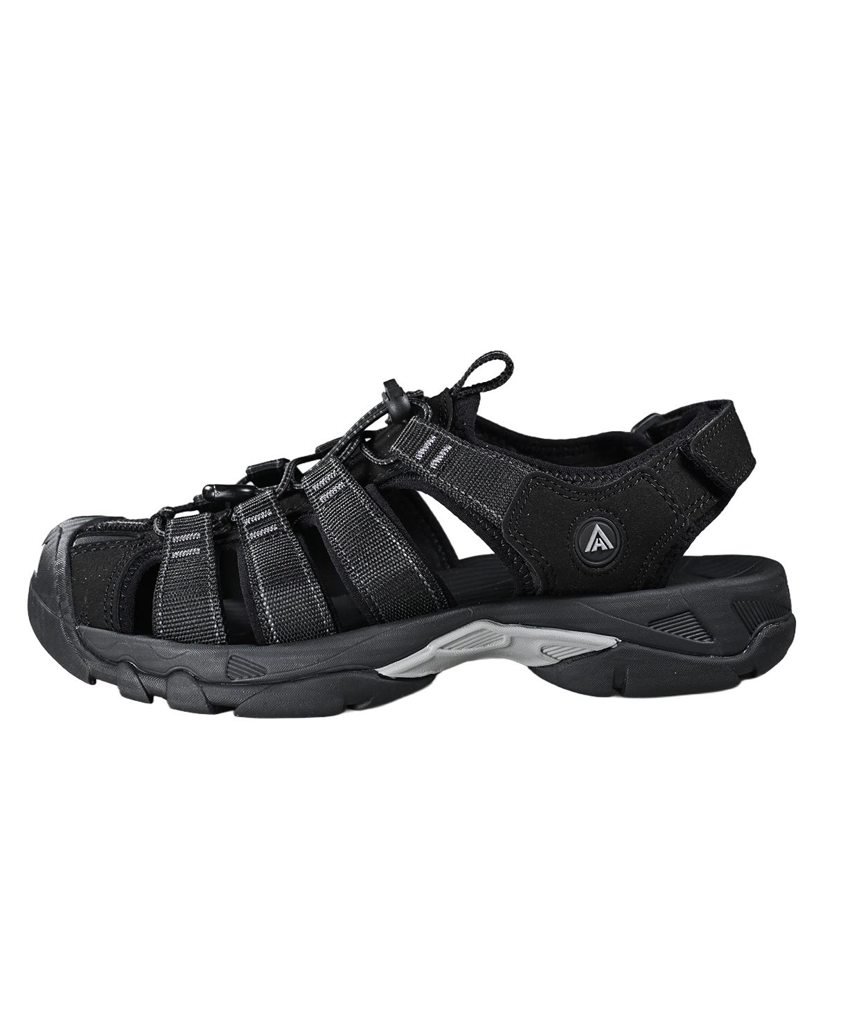 ERKEK OUTDOOR DARBE EMİCİ ERGONOMİK TABAN SPOR SANDALET SİYAH- GRİ